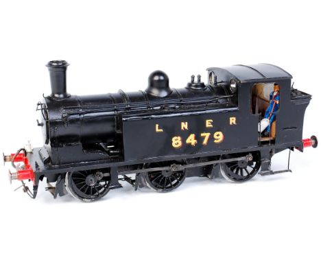 Kit built brass Connoisseur Models finescale 2-rail black ex NE railway class J93 0-6-0 tank engine LNER No. 8479 fitted with