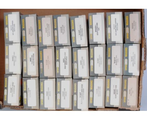 24 boxed Wrenn wagons, all different, including 6-wheel tankers, hopper wagons, salt wagons etc (G-NM,BG-NM)