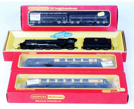 Hornby Railways R050 BR black 'Princess Victoria' engine and tender, relining to tender (Beatties issue) (NM-BNM) together wi