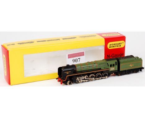 Hornby Minitrix N gauge 'Evening Star' engine and tender (NM-BNM)