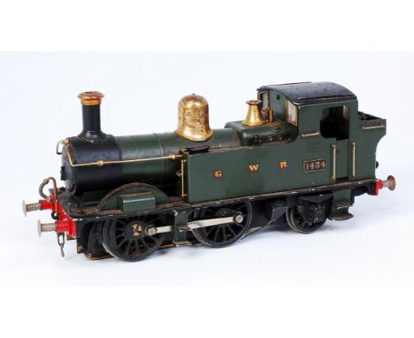 A scratch built 3-rail electric 14XX GWR tank engine, well used condition (G)