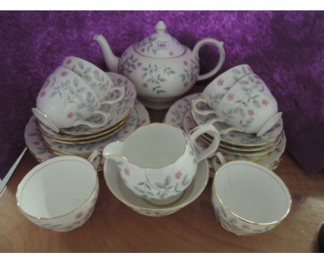 A vintage part tea service by Grosvenor fine bone china