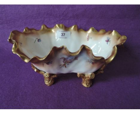 A vintage ceramic footed bowl by Moore Bros pat no 190756