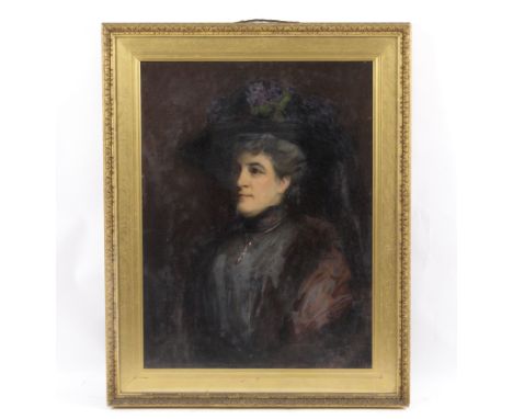 John Henry Amschewitz (1882-1942)/Portrait of a Lady/initialled JHA and dated 1910/oil on canvas, 80cm x 60cm