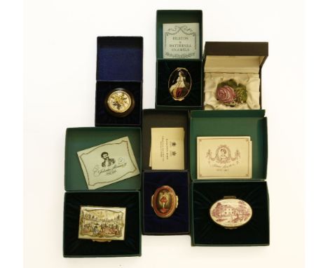 43 Halcyon Days enamel boxes, all in their original boxes, including Royal commemoratives, with some original receipts and do