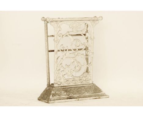 A Victorian cast iron stick stand by A Kenrick, 69cm high