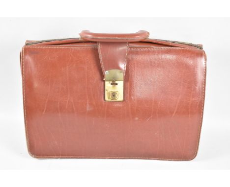 A Vintage Leather Briefcase, 44cms Wide 