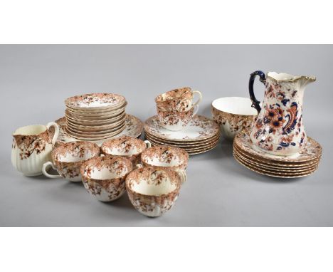 A Collection of Edwardian Teawares to include Side Plates, Saucers, Cups, Slop Bowls Etc 