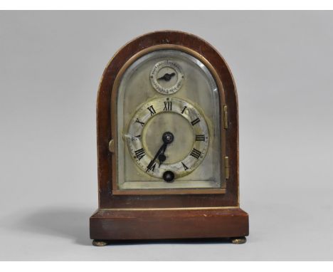 An Edwardian Mahogany Cased Dome Topped Mantel Clock,The Coventry Astral, Movement in need of a Little Attention, 15.5cms Hig