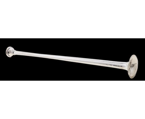 A North American silver hunting horn novelty candle snuffer, early 20th c, 25cm l, by Black, Starr &amp; Frost, maker's mark 