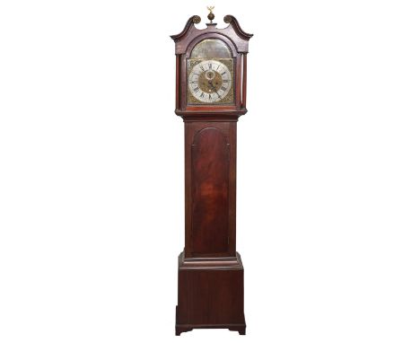 A George III eight day mahogany and fruitwood longcase clock, Richard Shufflebottom Great Chell, 11.5" wheatear engraved bras