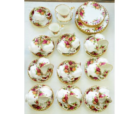 A&nbsp; &nbsp;Royal Albert Old Country Roses pattern tea service,&nbsp; printed marks  Good condition, first quality, please 