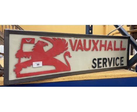 A VAUXHALL SERVICE ILLUMINATED BOX SIGN 