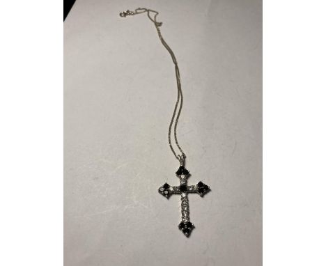 ONE SILVER NECKLACE WITH CROSS PENDANT 