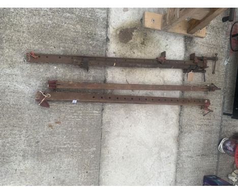 FOUR LARGE VINTAGE SASH CLAMPS 