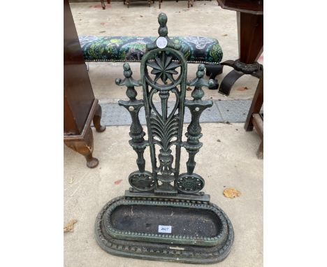 A CAST IRON VICTORIAN STYLE STICK STAND 