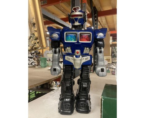 A VINTAGE 1980S HAP-P-KID TURBO ROBOT TOY FIGURE 