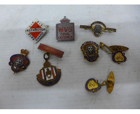 A COLLECTION OF ENAMEL BADGES TO INCLUDE BRITISH LEGION EXAMPLES 