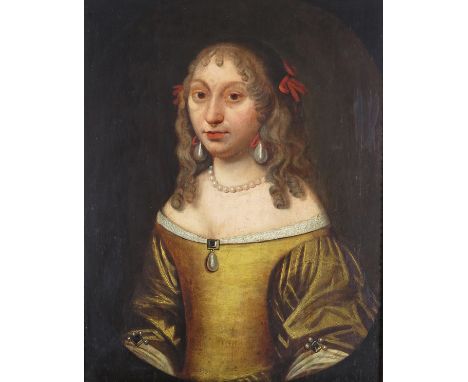 Scottish School 17th Century Portrait of Jean Elphinstone née Bruce, only daughter of Col. Bruce of Airth, married to Richard