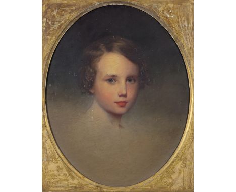 Follower of Thomas Sully Portrait of a young child Oil on panel 49 x 39cm; 19¾ x 15¾in ++Some paint separation, some marks an