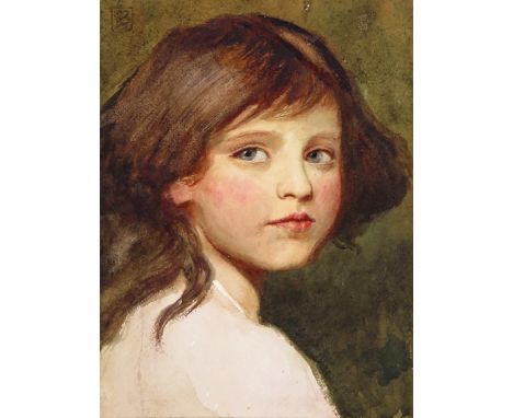 T. Murray Bernard Bladon (1864-1939) Portrait of a young girl Signed with a monogram Red chalk, mounted, unframed 27.5 x 17cm
