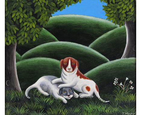 ‡ Jerzy Marek (1925-2014) Portrait; Playtime Two, both signed, also both signed, titled and dated 1977 and 1973 verso Both oi