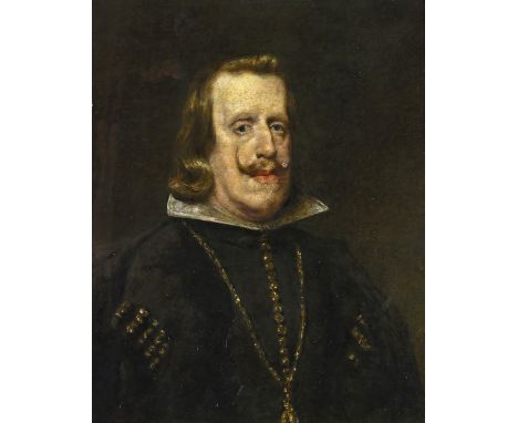 After Diego Velazquez Philip IV of Spain Oil on panel 48 x 38cm; 19 x 15in A copy of the original in the National Gallery, Lo