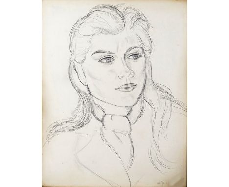 ‡ Edward Wolfe R.A. (1897-1982) Portrait of a young woman Signed Pencil 59 x 47cm; 23¼ x 18½in Provenance: Woolley & Wallis, 
