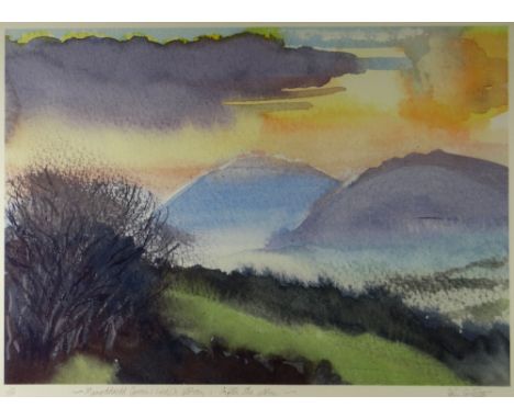 JOHN PETTS limited edition (1/100) colour print - landscape, entitled 'Mynyddoedd Cymru: Wedi'r Storom (After the Storm)', si