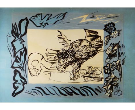 CERI RICHARDS one of twelve limited edition (9/50) lithographs for Six Poems by Dylan Thomas - entitled 'And Death Shall Have