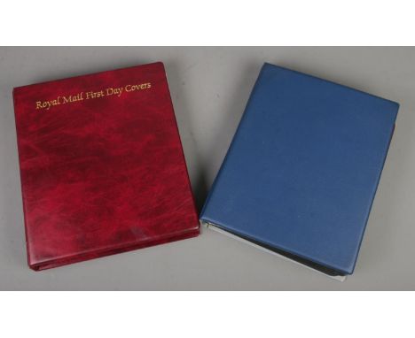 Two albums of first day covers including a Royal Mail First Day Covers album filled with approximately 120 covers.  