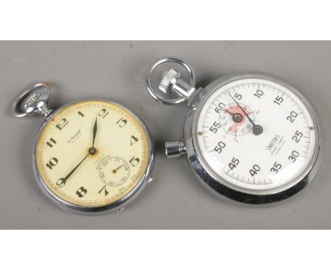 A Smith Sports Timer stopwatch along with a Le Cheminant pocket watch.  