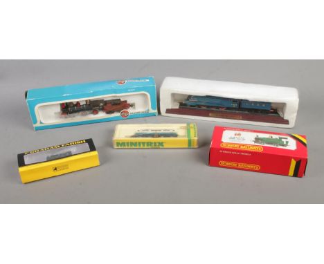 A collection of boxed model railway locomotives to include Graham Farish, Airfix Union Pacific 119, Hornby G.W.R 101. Also in