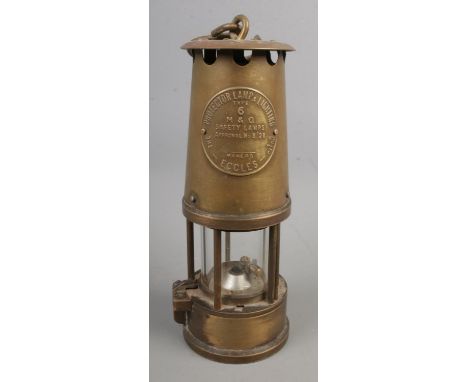An Eccles 'Type 6' M&amp;Q Miner's Safety Lamp; by The Protector Lamp and Lighting Co. Ltd.  