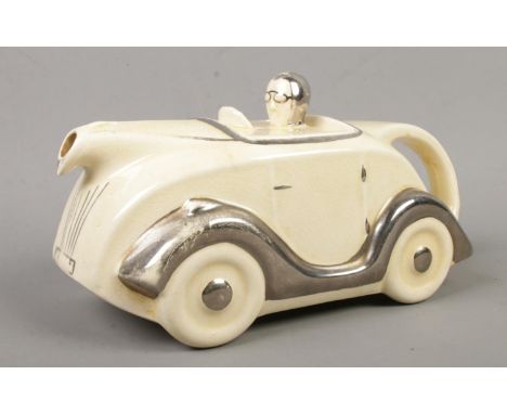 A 1930's Sadler racing car teapot.  