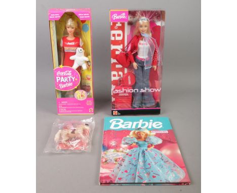 A collection of boxed Barbie figures and accessories, produced by Mattel, Matchbox and Marvel. To include Coca-Cola 'Party' B