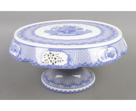 A Limited Edition Spode 'Seasons' pierced footed cake stand, from the Signature Collection. No. 718 of 1500. Diameter: 36cm. 