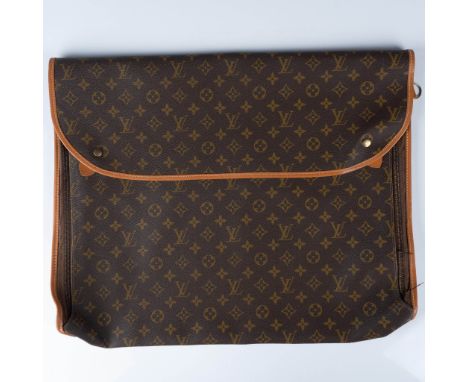 Presenting a timeless Louis Vuitton Monogram Canvas Garment Cover, an elegant travel essential for the discerning collector. 
