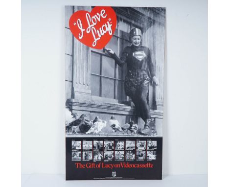 Original 1989 promotional display poster for the CBS/Fox Video release The Gift of Lucy on Videocassette, featuring the belov