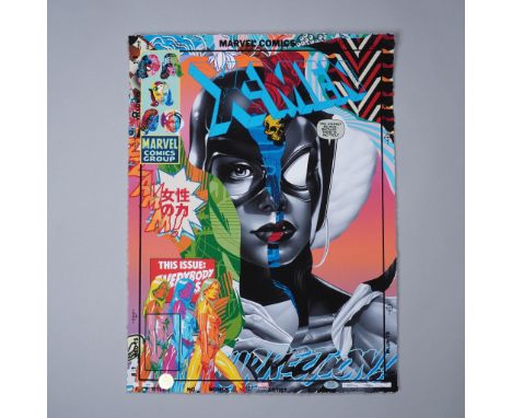 A striking giclee screenprint by renowned street artist and designer Tristan Eaton, known for his dynamic fusion of pop cultu