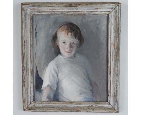 Captivating oil painting by Annette Krauss Rose (20th century), a renowned artist from Palm Beach who studied under Tonalist 