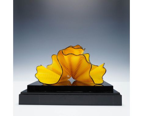 Hand blown art glass, by renowned American glass artist Dale Chihuly. These glass sculptures feature Chihuly's signature orga