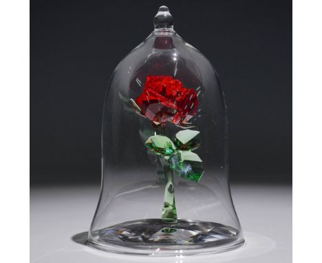 A stunning Swarovski crystal figurine inspired by Disney’s Beauty and the Beast, titled Enchanted Rose, model number 5230478.