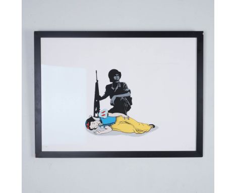 Reality Killed The Fairytale Star? 8 Color Screen Print on 300gsm Fine Art Paper is a striking screenprint by German street a