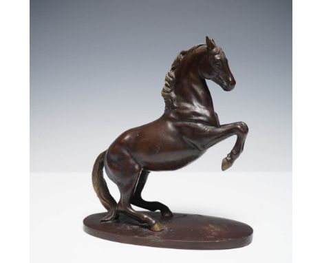 A fine rearing horse sculpture titled The Bronze Lipizzan Horse, crafted in 1994 by Gorham. This solid cast bronze sculpture 