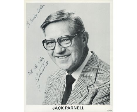 Jack Parnell signed 10x8 inch black and white vintage photo dedicated. Good condition. All autographs are genuine hand signed