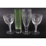 An Edward VIII 1937 Coronation goblet, 8" high, a pair of Queen Elizabeth II 1953 Coronation