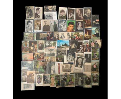 Miscellaneous, interesting postcard collection in sleeves, various including Artworks, British Museum, National Gallery, Swee
