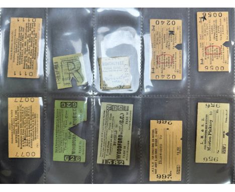 Collection of train tickets (220+), all in plastic sleeves, in good to very good condition with season tickets G.W.R. Biceste