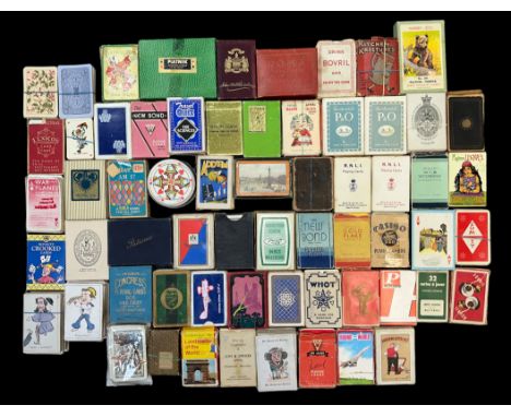 Miscellaneous collection of trade cards and playing cards including nursery zoo, De Larue &amp; Co playing cards, (2) P&amp;O